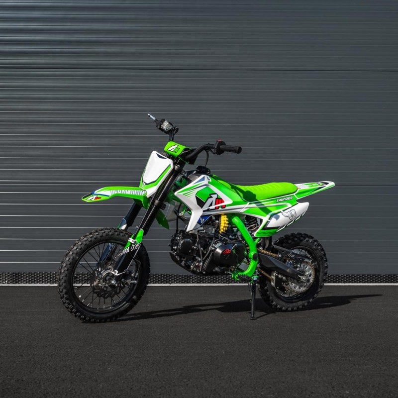 Pitbike Leramotors Thunder 125, poloautomat, zelena