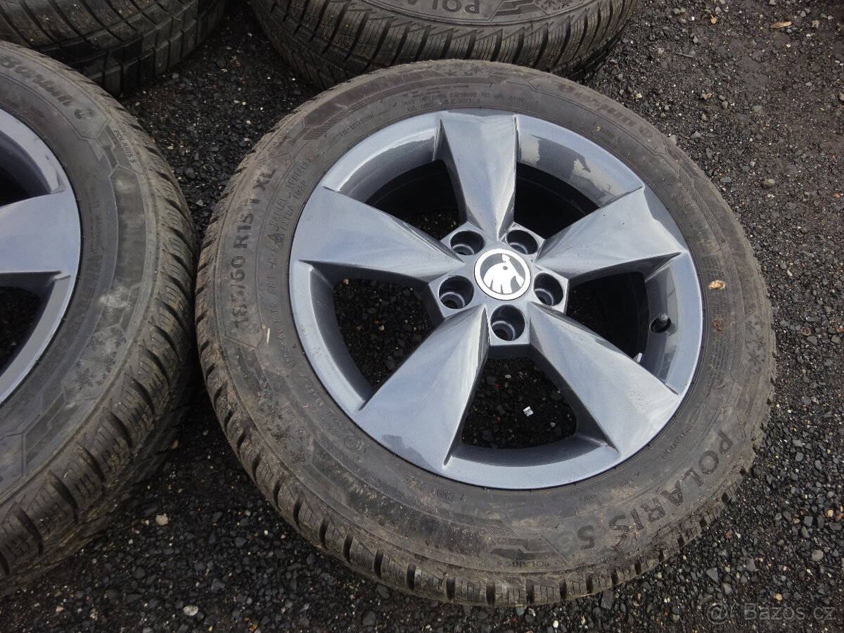 Alu kola Škoda Rapid, Fabia 3 185/60/15 zimní