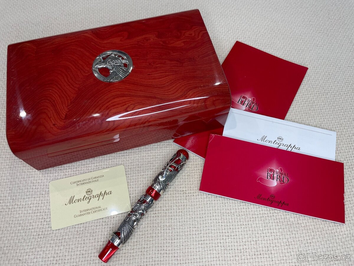Luxusní stříbrné sběratelské pero Montegrappa Eternal Bird