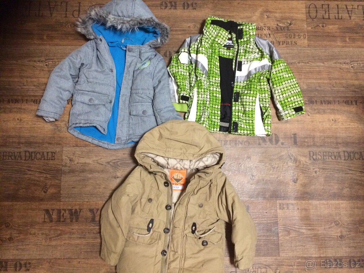 3x Zimní bundy vel.98(3roky) za 3ks