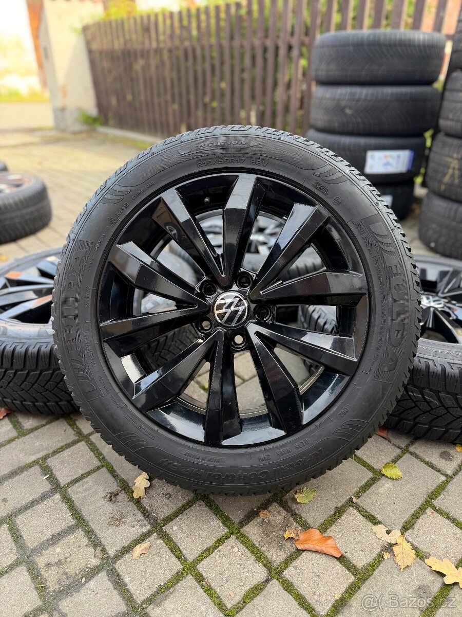 ORIGINÁL Alu Volkswagen MAYFIELD R17, 5x112 - ZIMNÍ, TOP