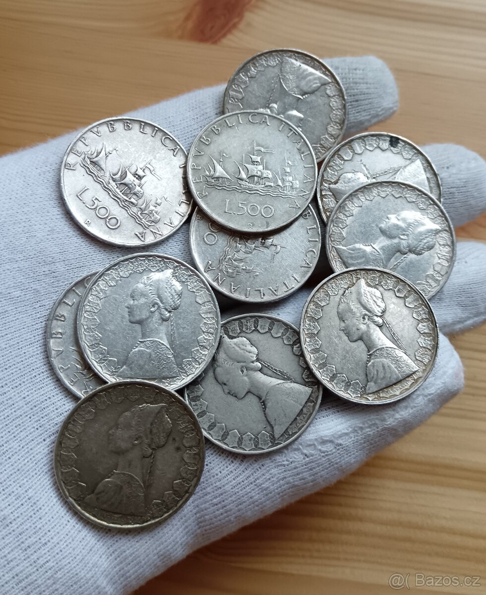 Stříbrné 500 Lira - Itálie