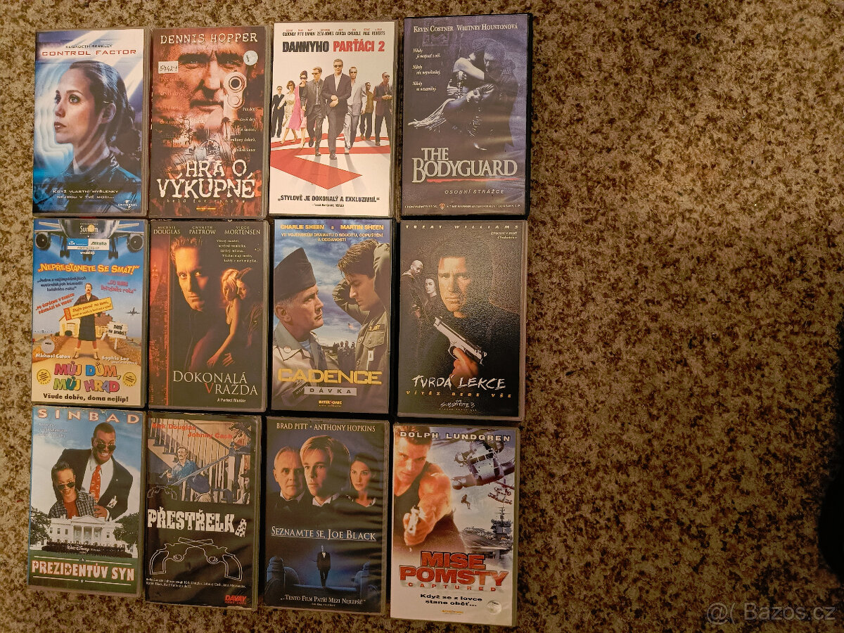 50 Kč/kus - originální VHS videokazety - český dabing