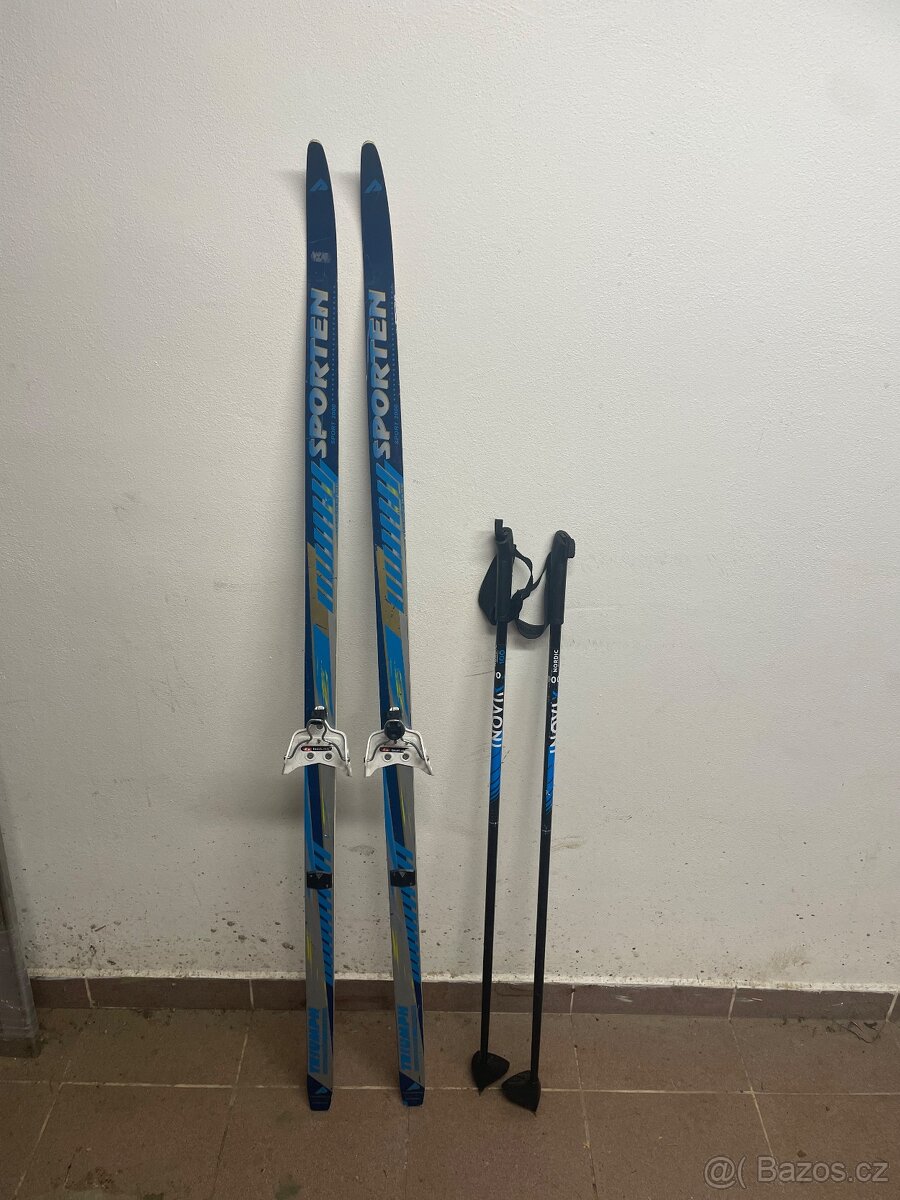 Běžky Sporten délka 150cm a hůlky 100cm boty Botas 38