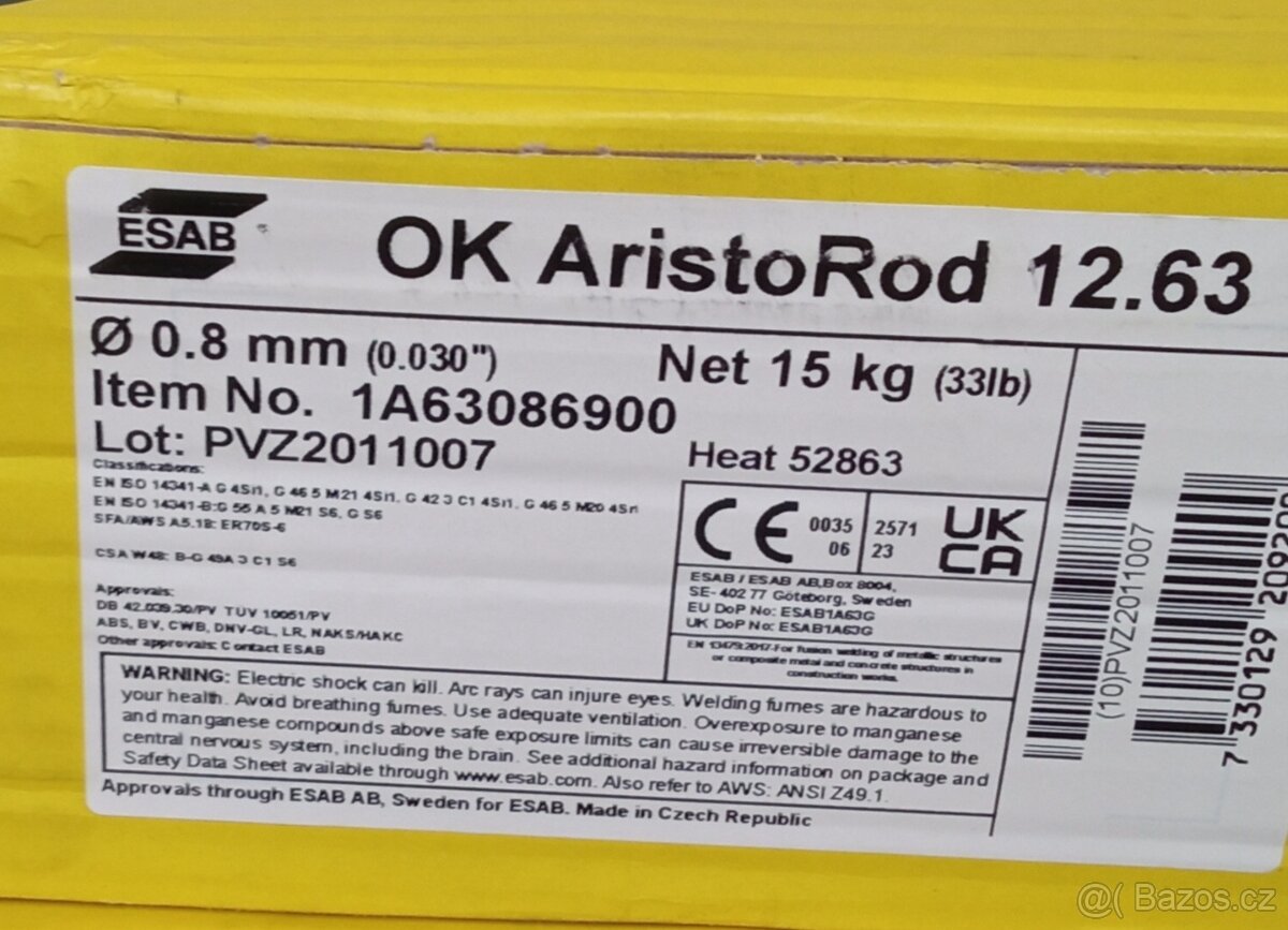 Svařovací drát Esab 0,8