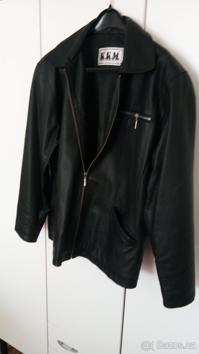 KOŽENÁ pánská BUNDA vel. L.