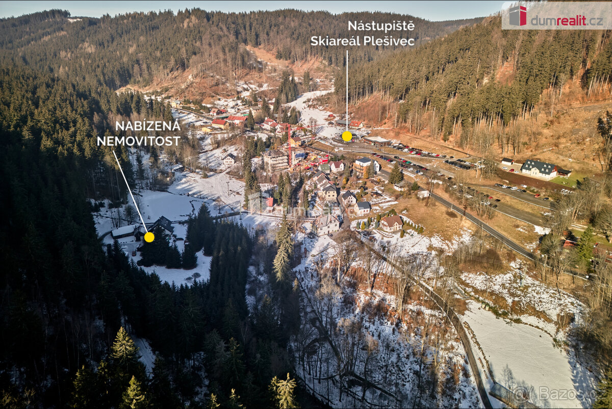 Dům s investiční příležitostí na pozemku 6.666 m2 v Krušných