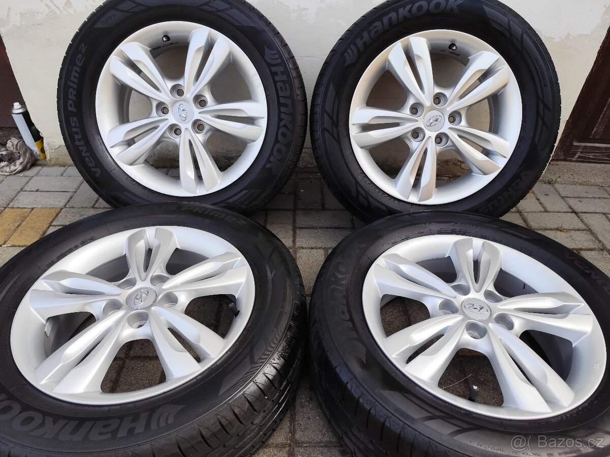 ALU 5x114.3 r17 HYUNDAI + LETNÍ PNEU - PĚKNÁ SADA