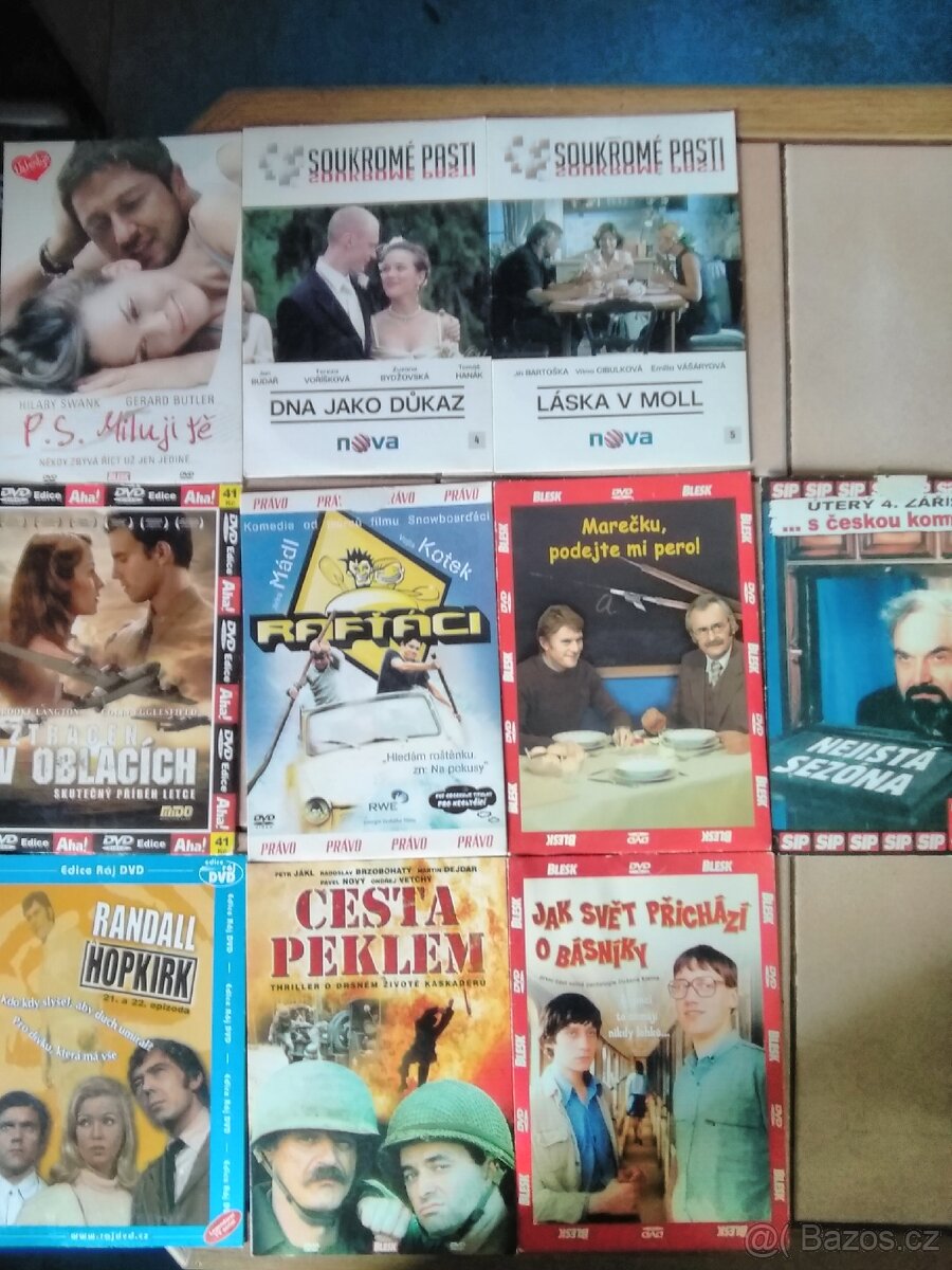 Prodám 10DVD převážně českých filmů