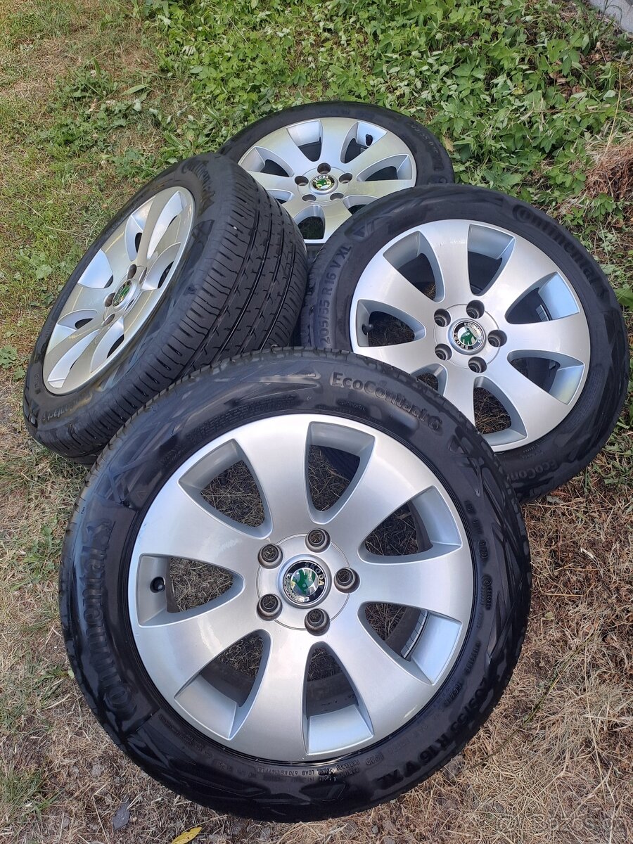 Alu kola 5x112 originál Škoda Superb, Yeti 205/60 R16