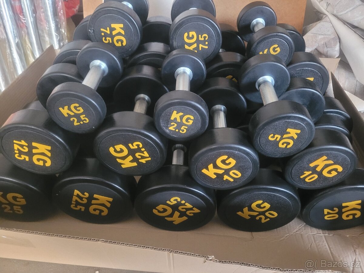 Jednoruční činky pogumované 2,5-60kg