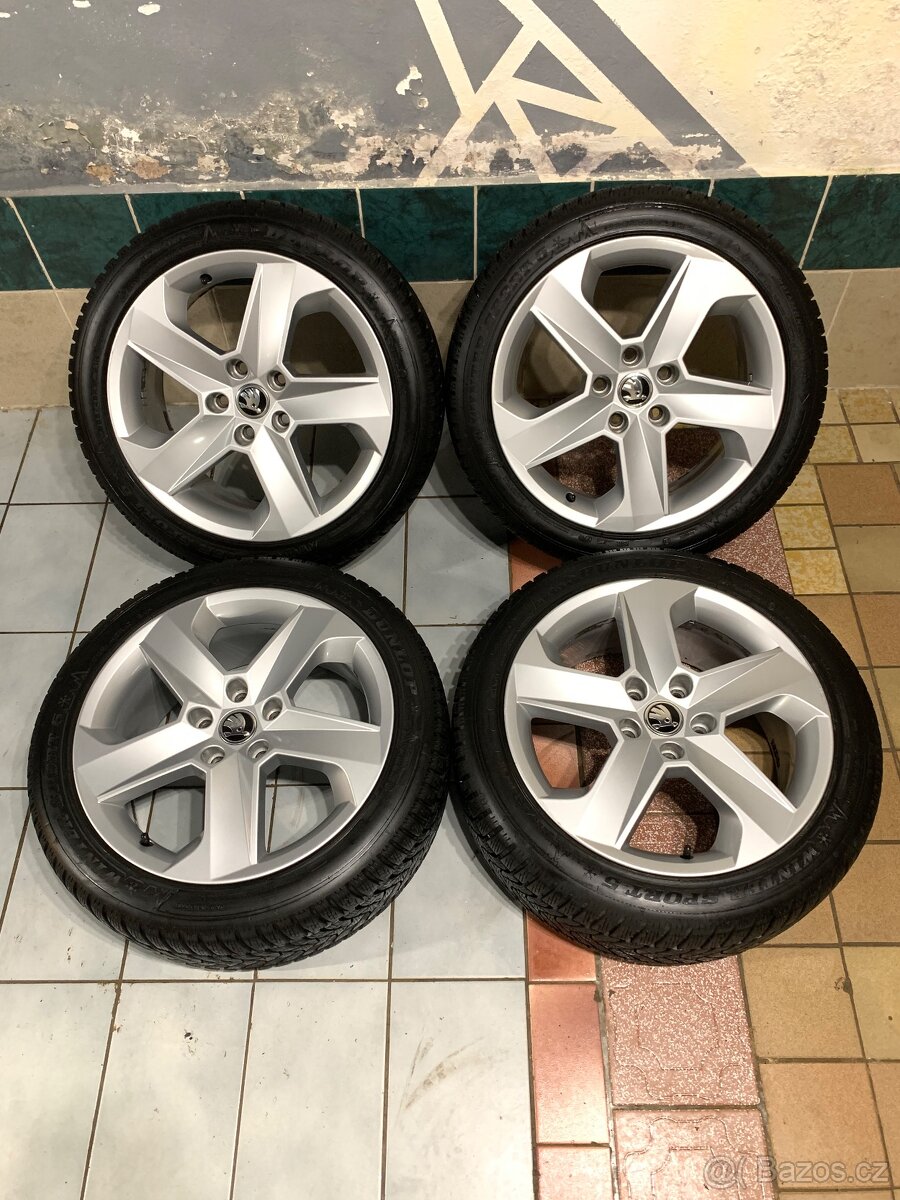 Alu kola Škoda R17 5X112 ZIMNÍ PNEU 225/45 R17 8,5mm