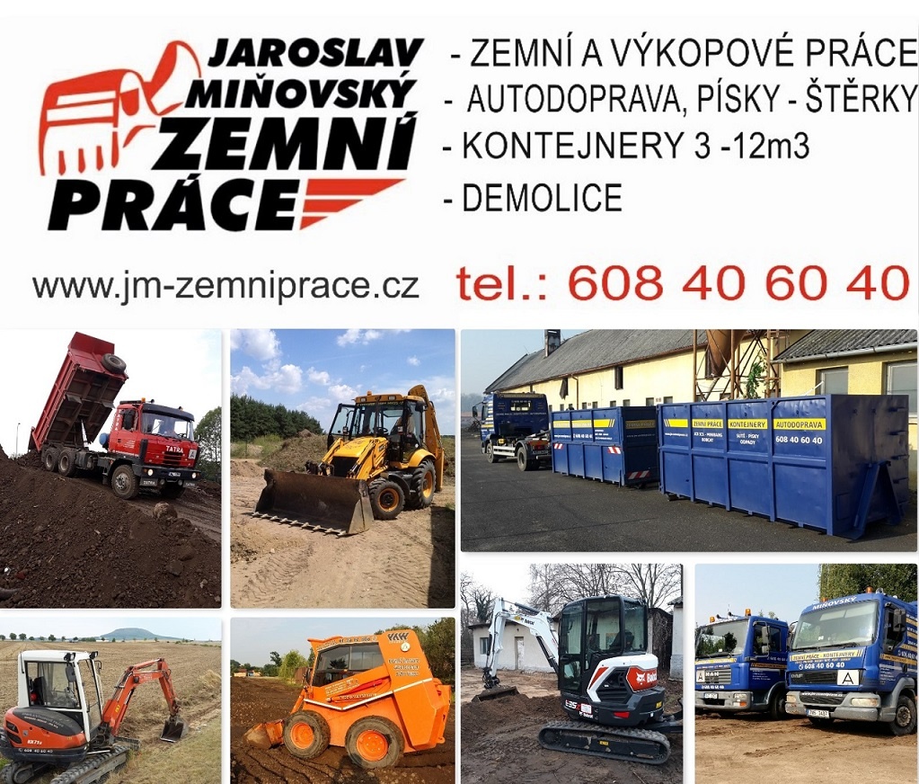 Zemní práce, demolice, kontejnery