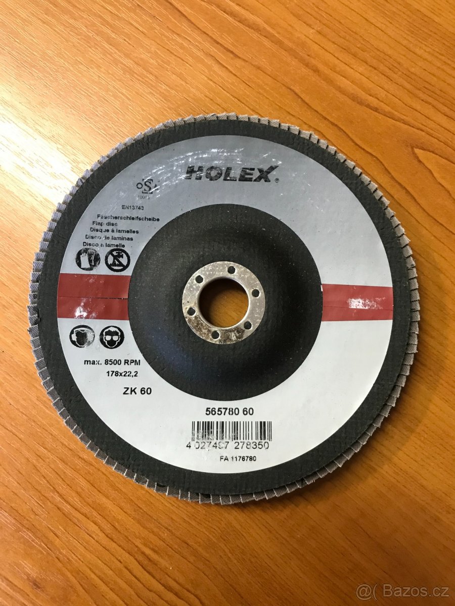 Lamelový (vějířovitý) brusný kotouč HOLEX kónický