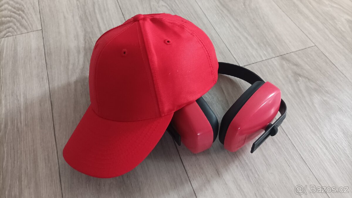 BEZPEČNOSTNÍ ČEPICE SE SKOŘEPINOU + CHRÁNIČE SLUCHU