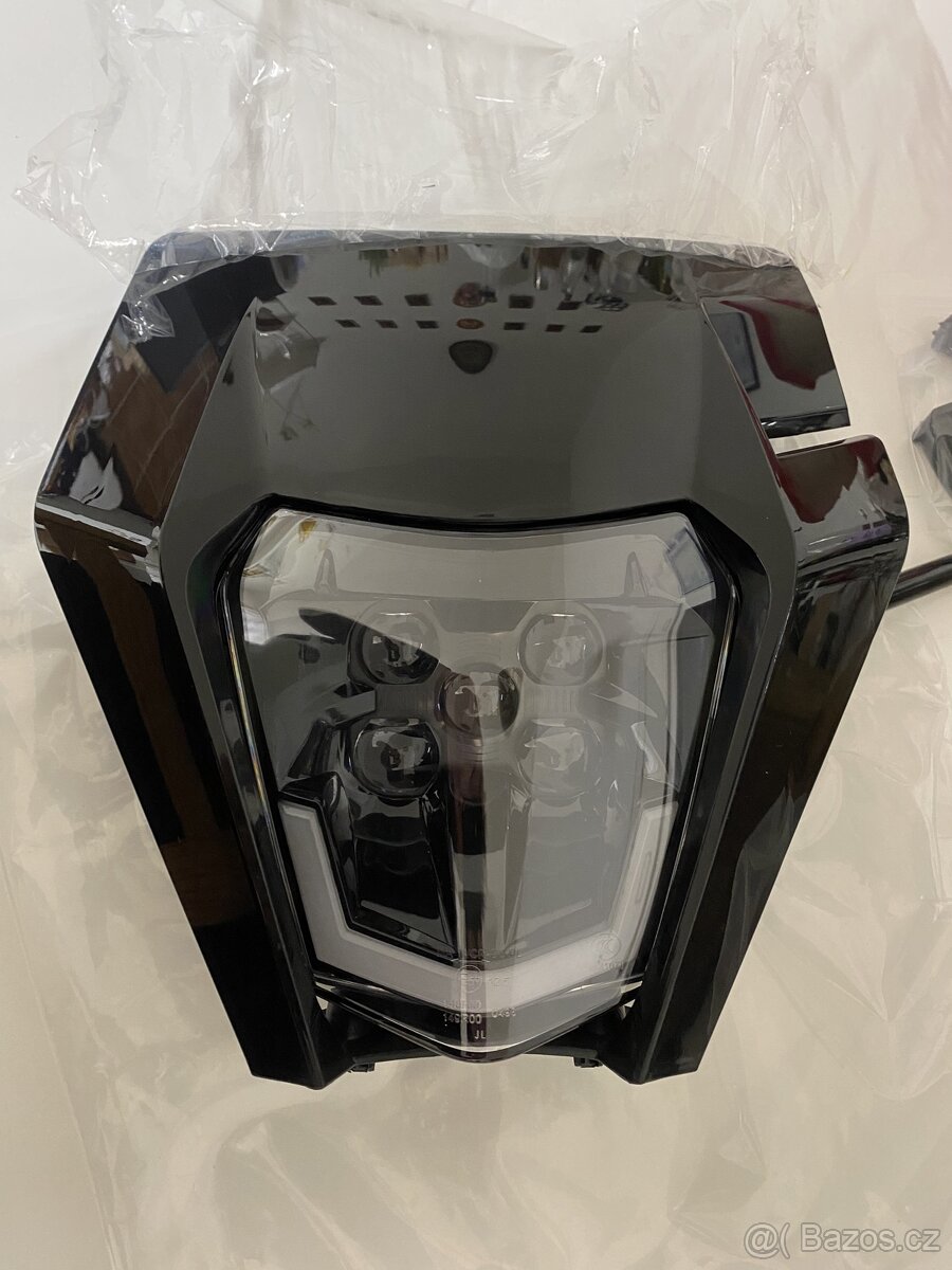 KTM EXC maska + LED světlo, nové s homologací
