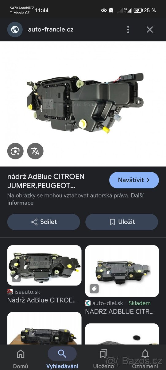 Nádrž na ad blue Citroën jumper
