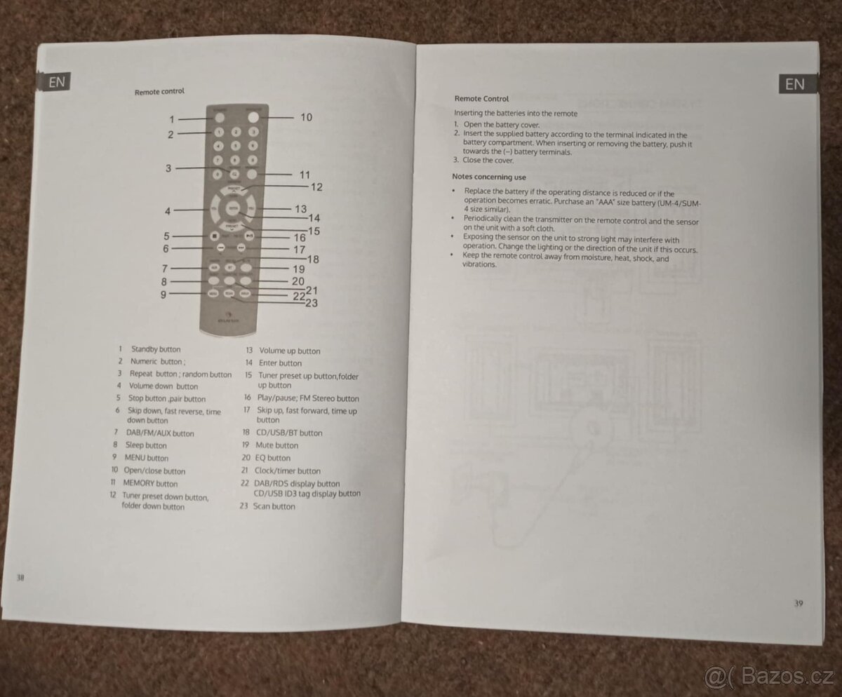 AUNA - Stereo Sonic DAB+ Micro systém s CD přehrávačem
