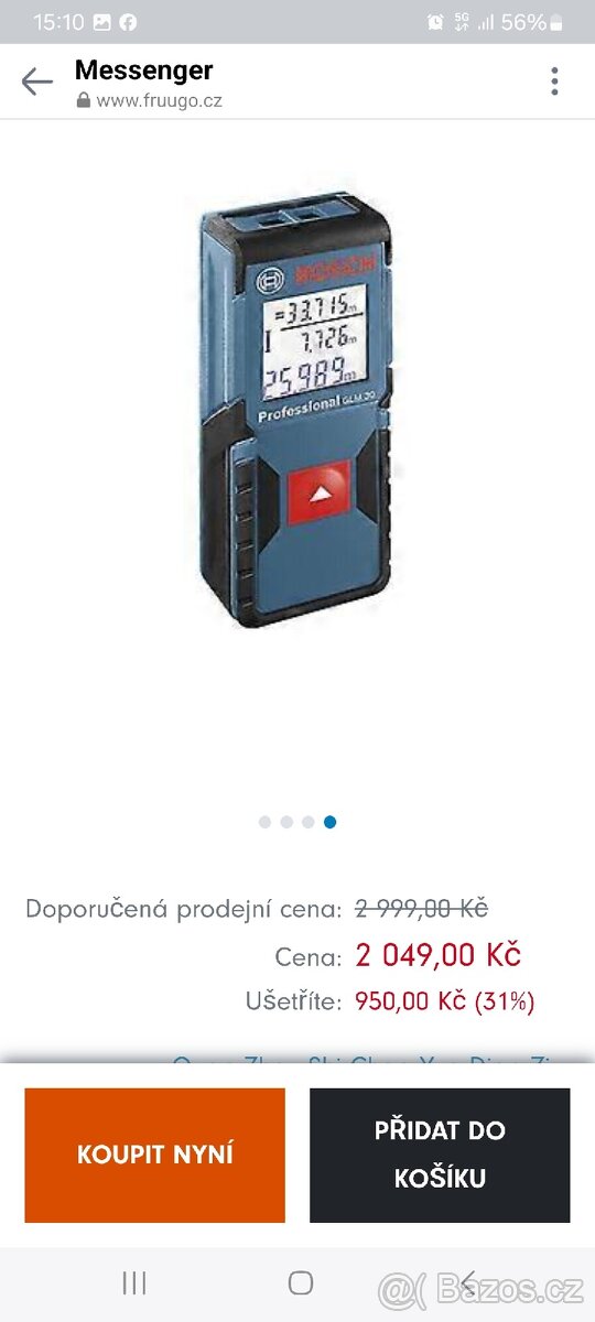 Prodám profesionální laserový dálkoměr
