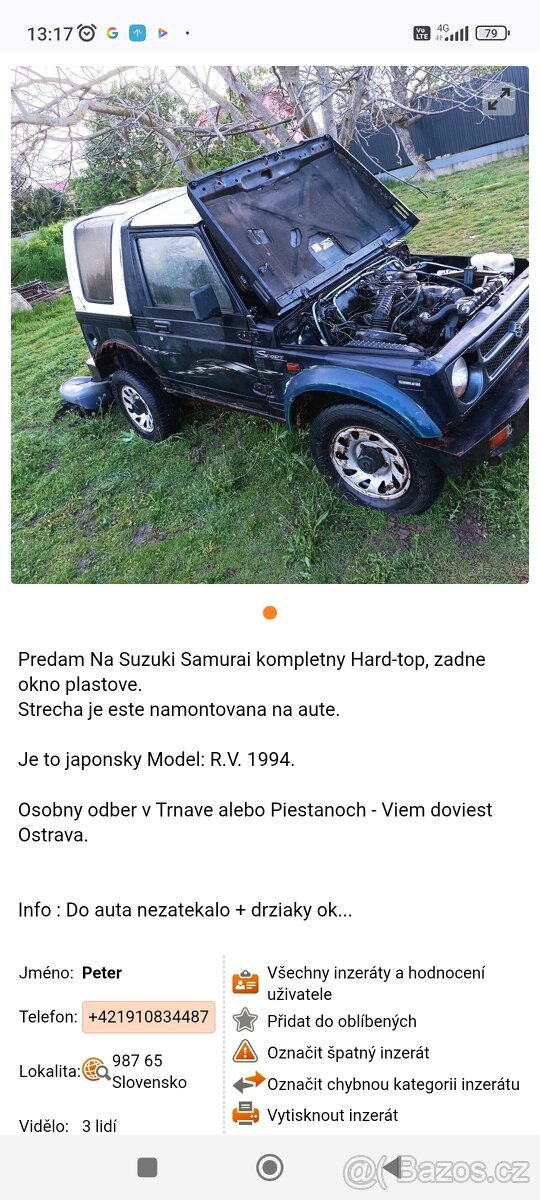 plastova strecha Samurai