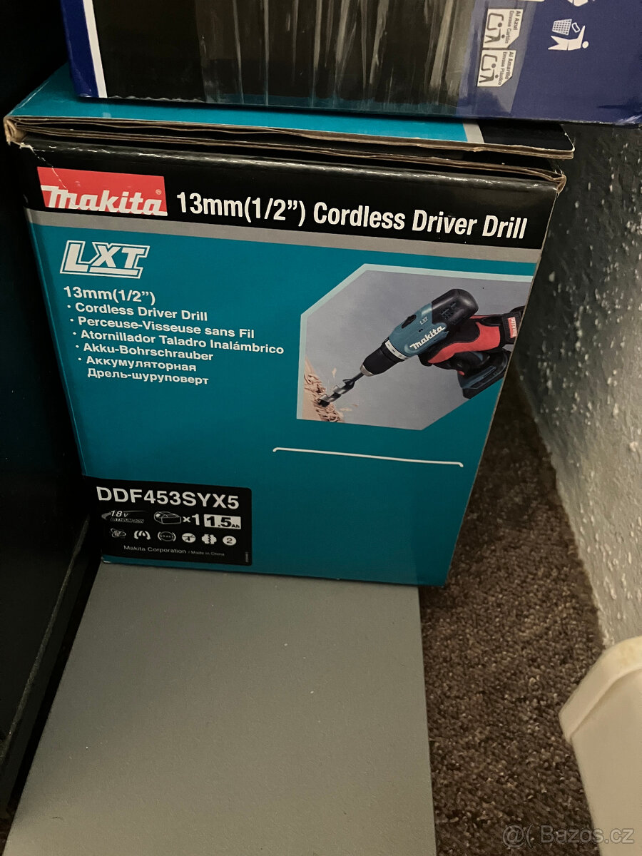 Makita Aku DDF453SYX5,18V nový+ vrtáky sada HssCo 5%