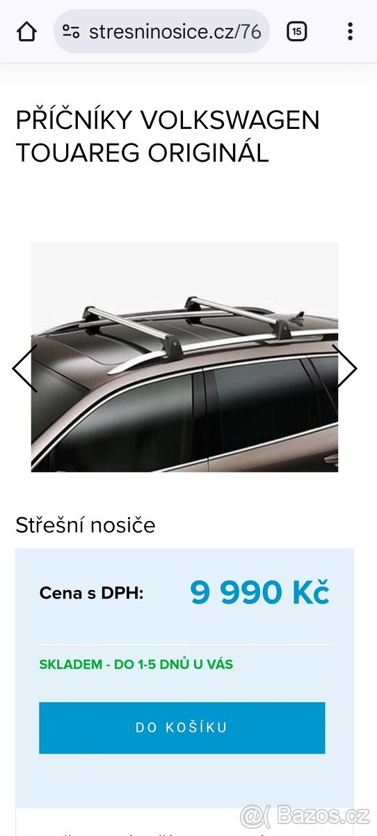 Vw Touareg originál hagusy / příčniky