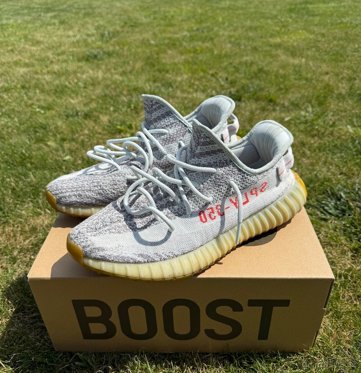 Yeezy Boost 350 v2 blue tint