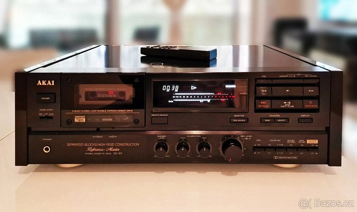 AKAI GX-95 TOP CASSETTE DECK PLAYER + remote control