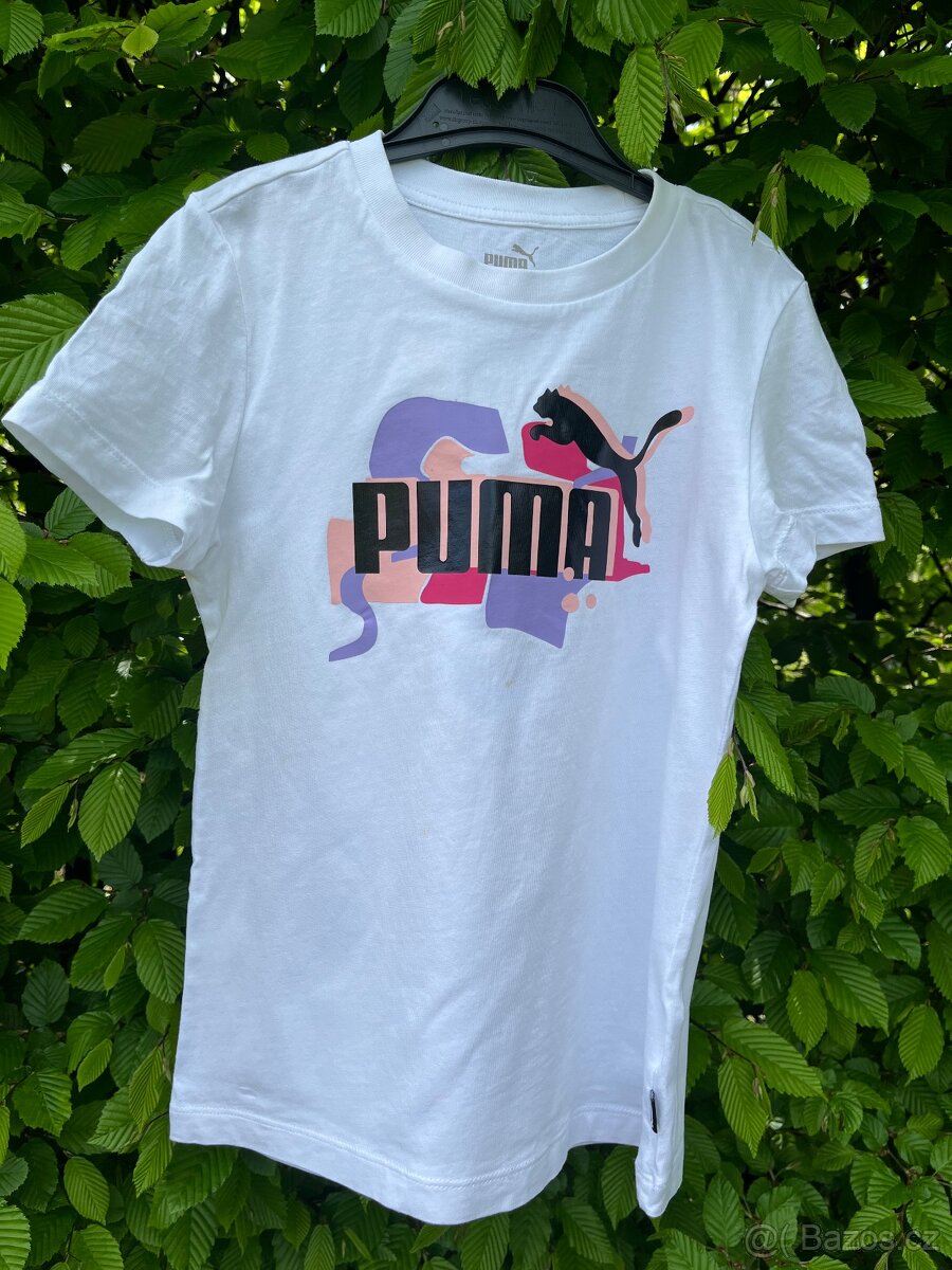 Dívčí bílé tričko Puma vel. 140