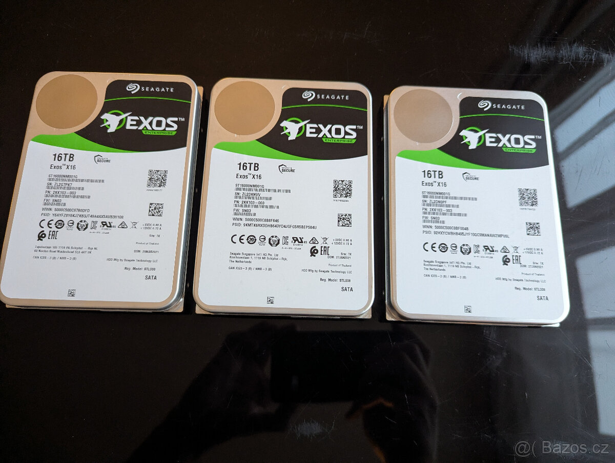 Seagate Exos X16 enterprise - 16TB,  SATA 3.0