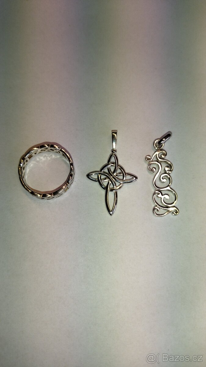Stříbrné šperky - keltské motivy