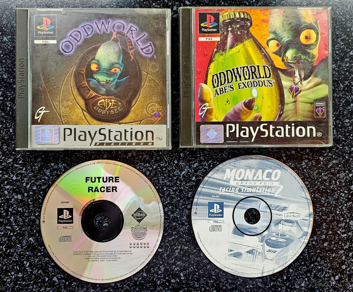 Hry na Playstation 1,2,3,4 + Euro demo PS1 disky