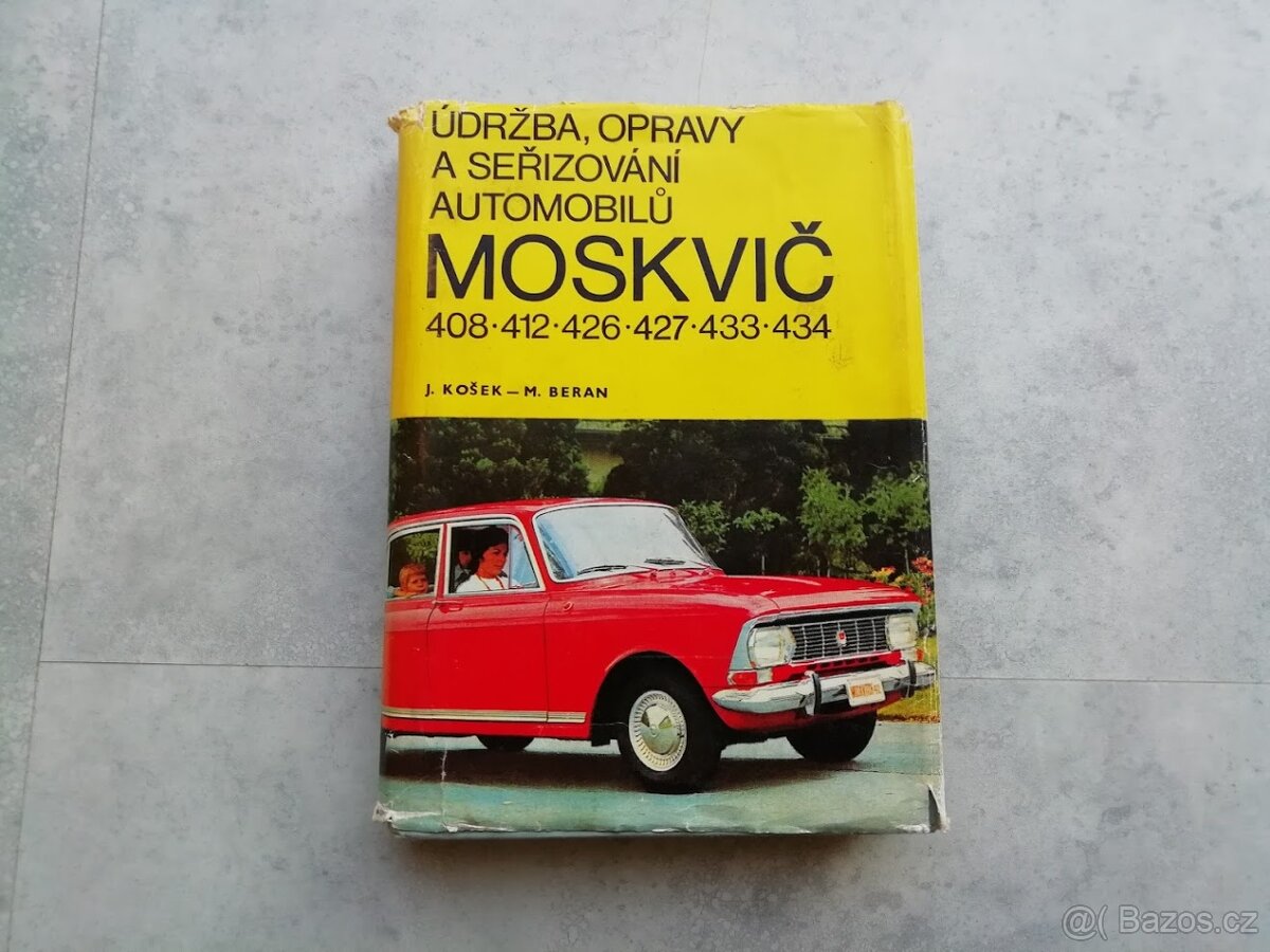 Moskvič 408, 412 - kniha údržba a opravy - doprava v ceně