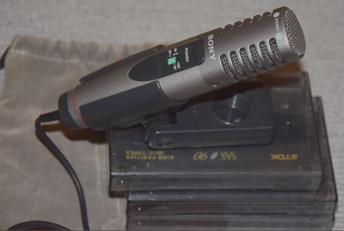 Mikrofon SONY ECM-MS907 pro digitální záznam,stojan. manuál