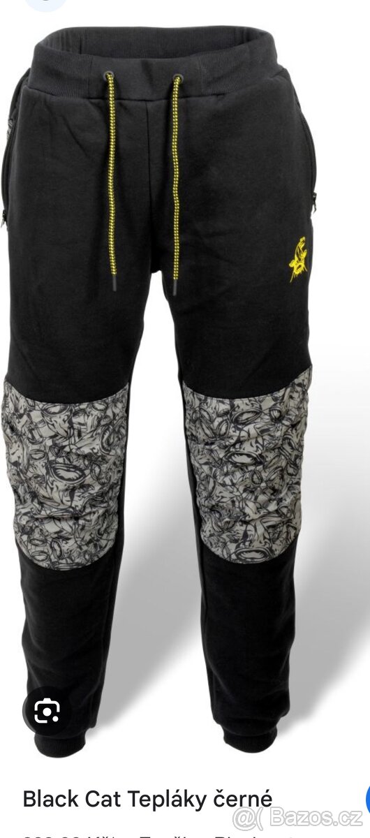 Black cat Tepláky jogger Black vel M