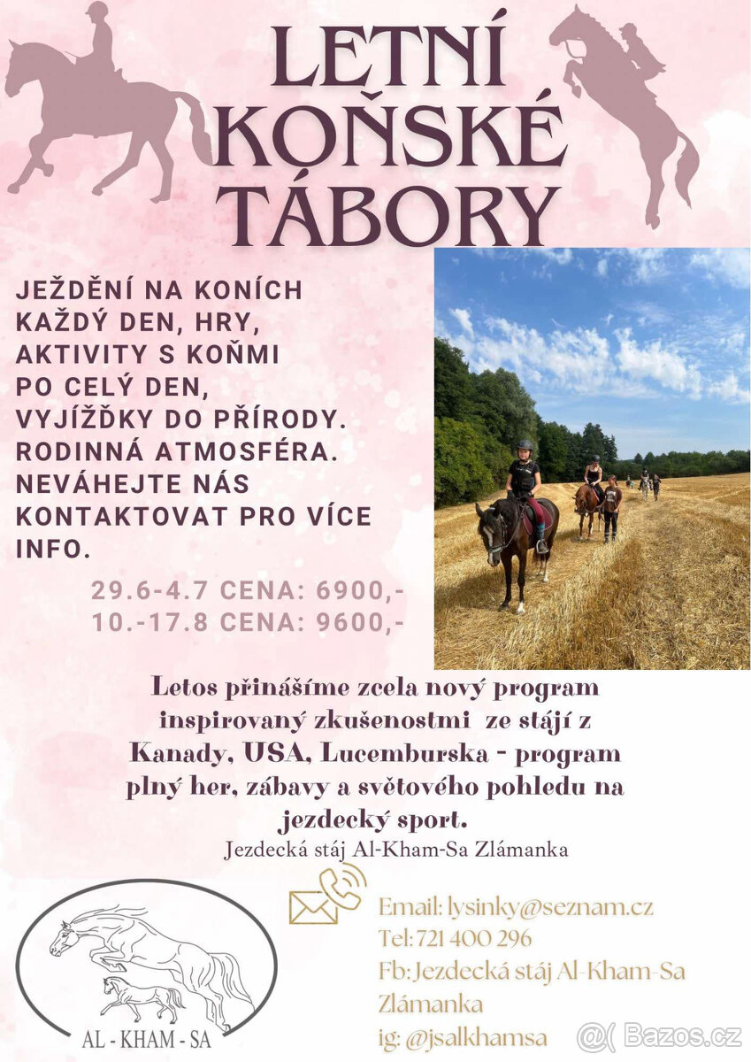 letní tábor na farmě u koní