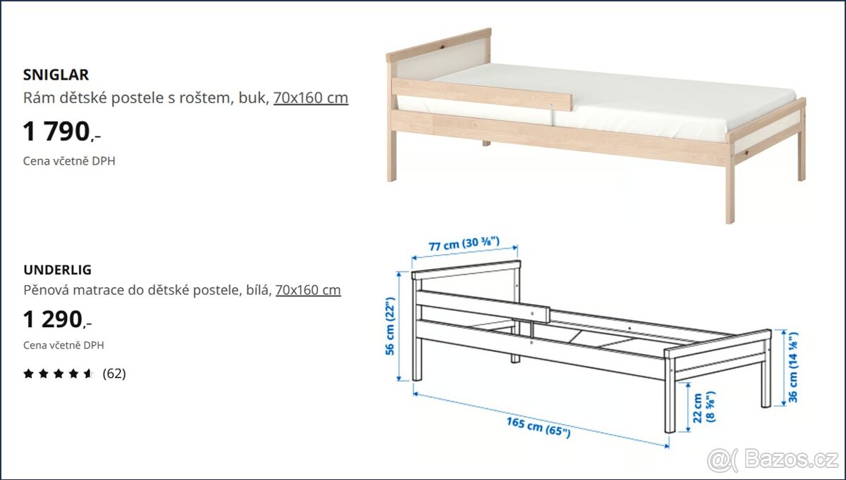 dětské postele IKEA