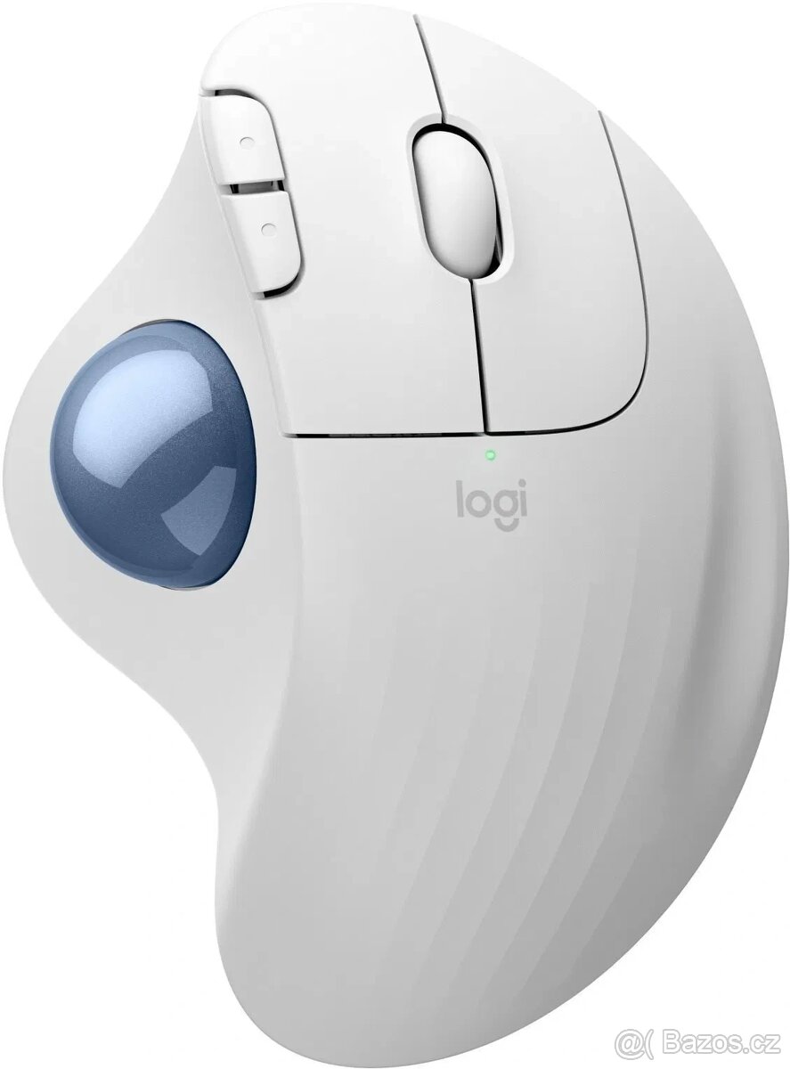 Logitech M575 TrackBall, bílá