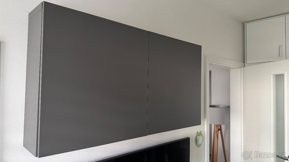 IKEA Besta 2x závěsná skříňka antracit