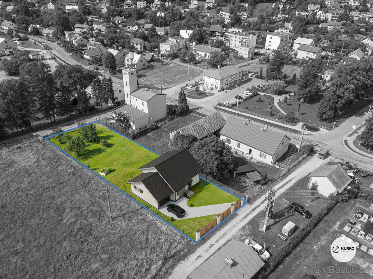 Stavební pozemek s projektem domu 4+KK o výměře 1.364 m2 v o