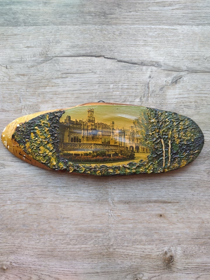 Malba Lednice na dřevě