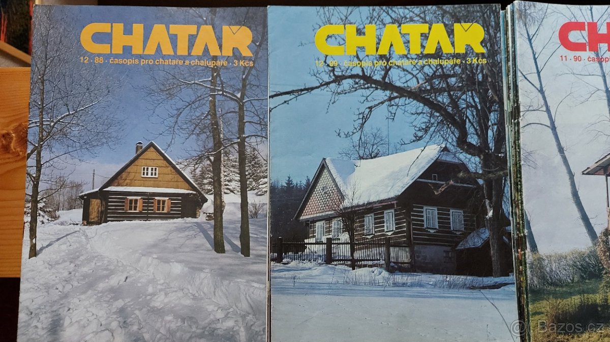 časopis chatař, výtisk z roku 1988, 89, 90, 91, 92