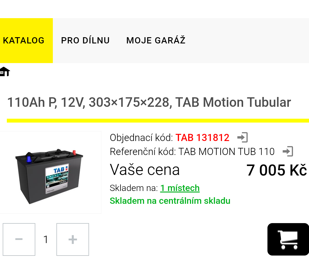 Trakční baterie 12 v 115 AH Beroun