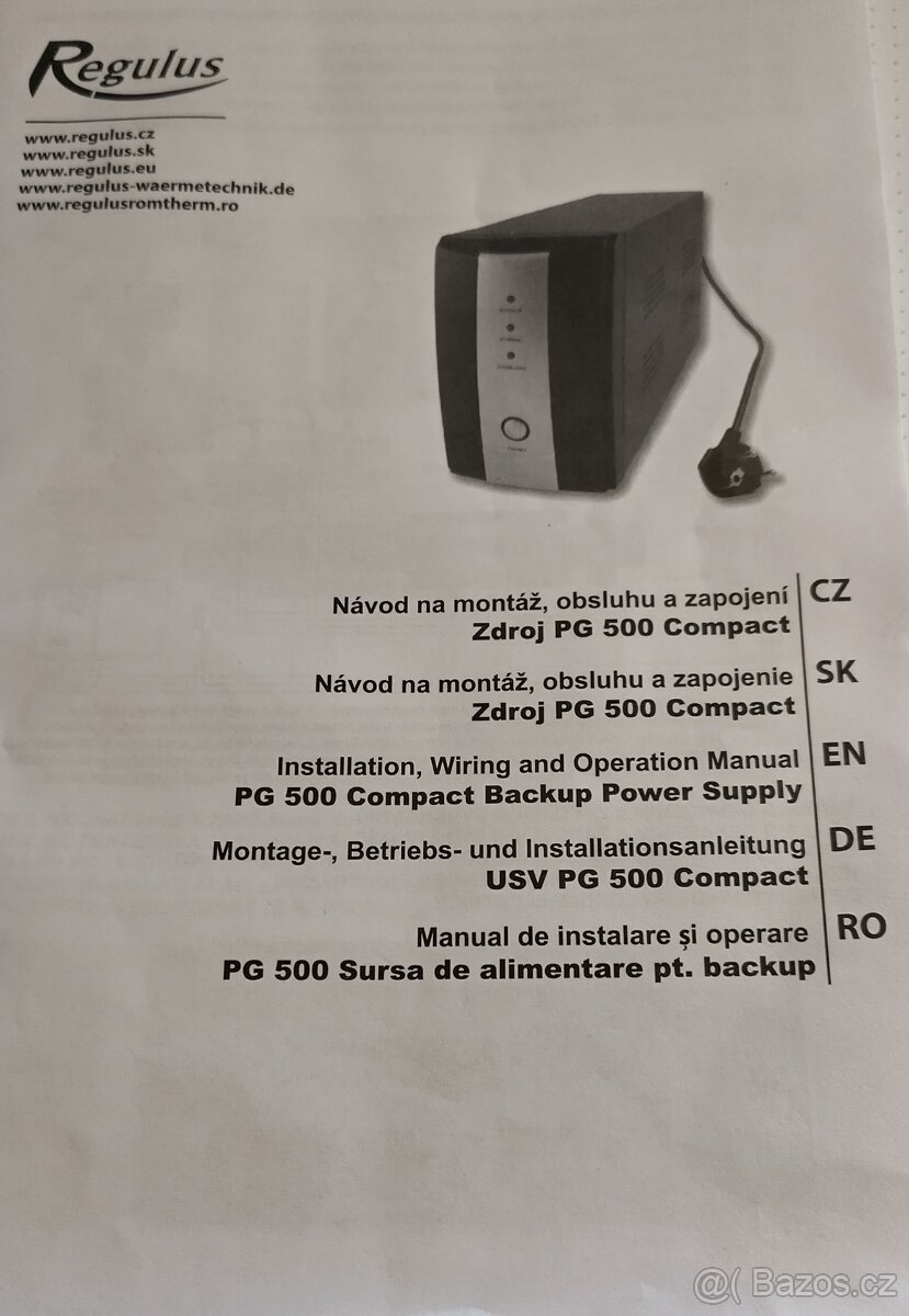 Záložní zdroj PG 500 Regulus