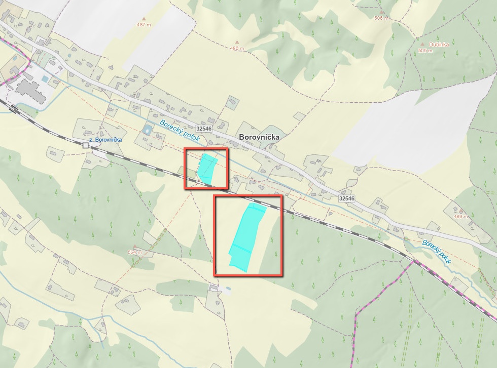 Louky v těsné blízkosti obecní zástavby – 2,6ha - Borovnička