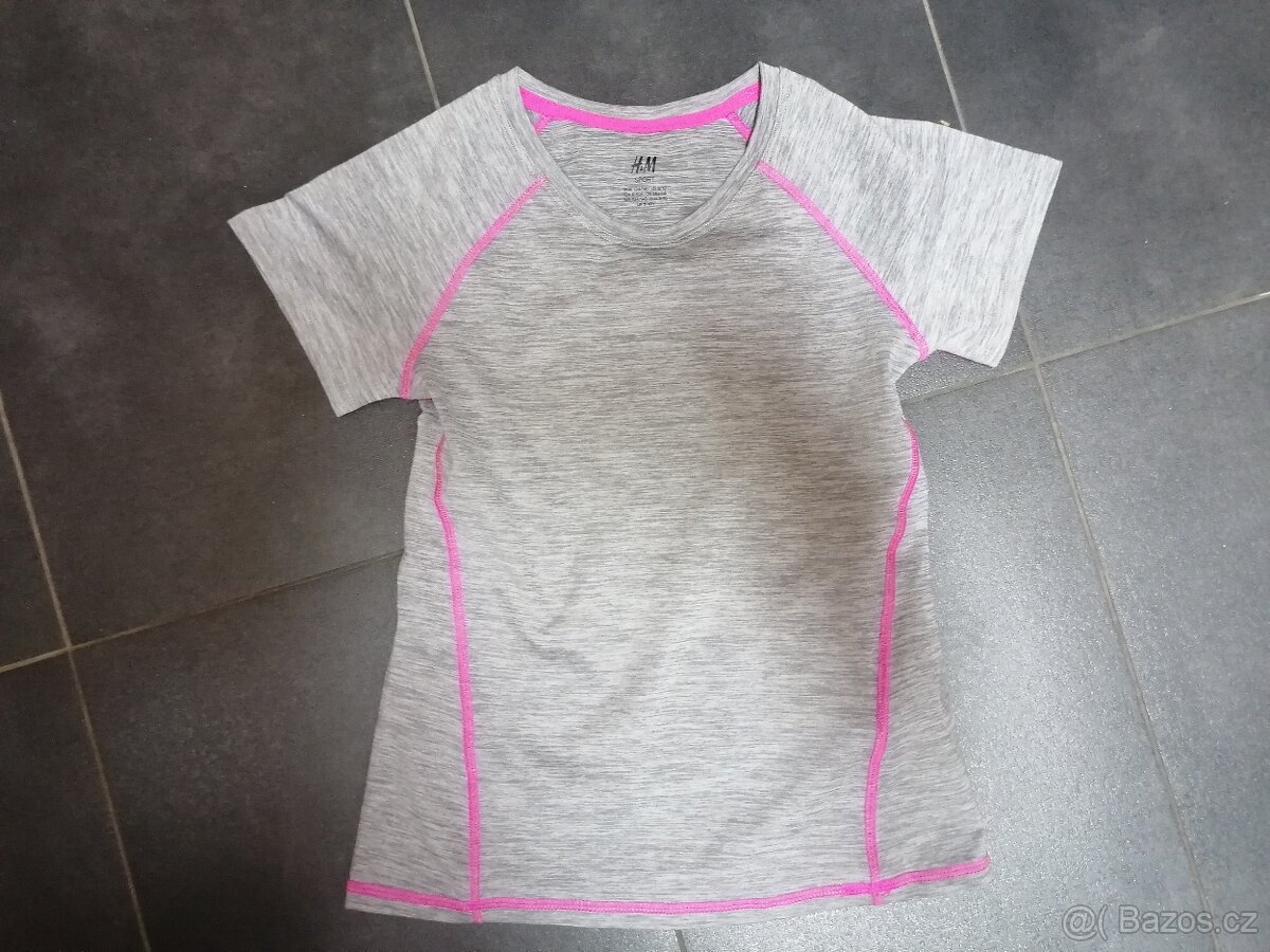 dívčí sportovní tričko H&M 134/140 8-10 let TOP