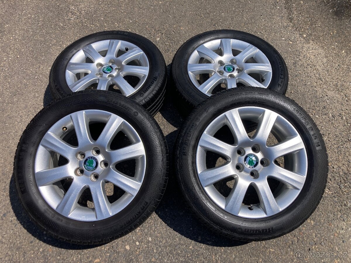 Alu 5x100,r15 Škoda Roomster,Fabia r195/55 r15