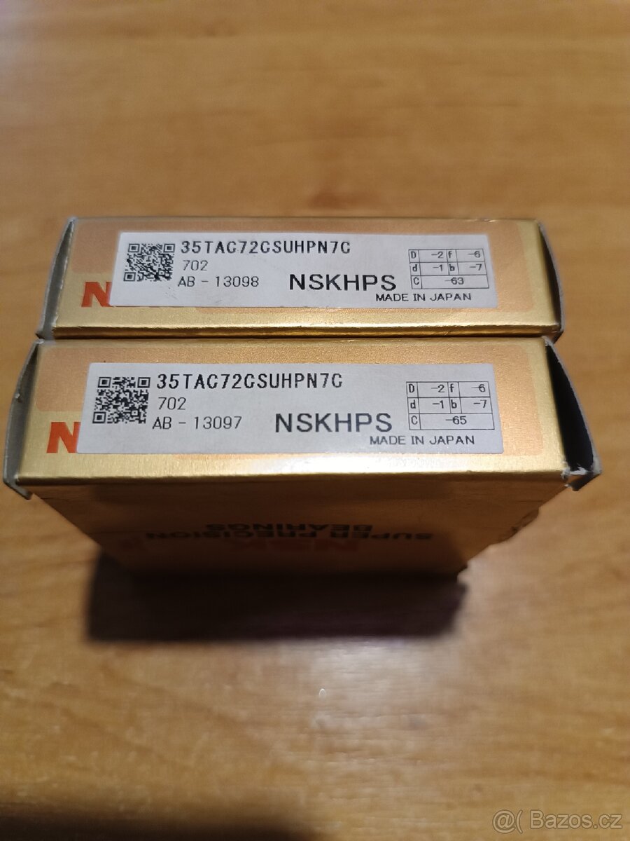 Kuličkové ložiska s kosoúhlým stykem