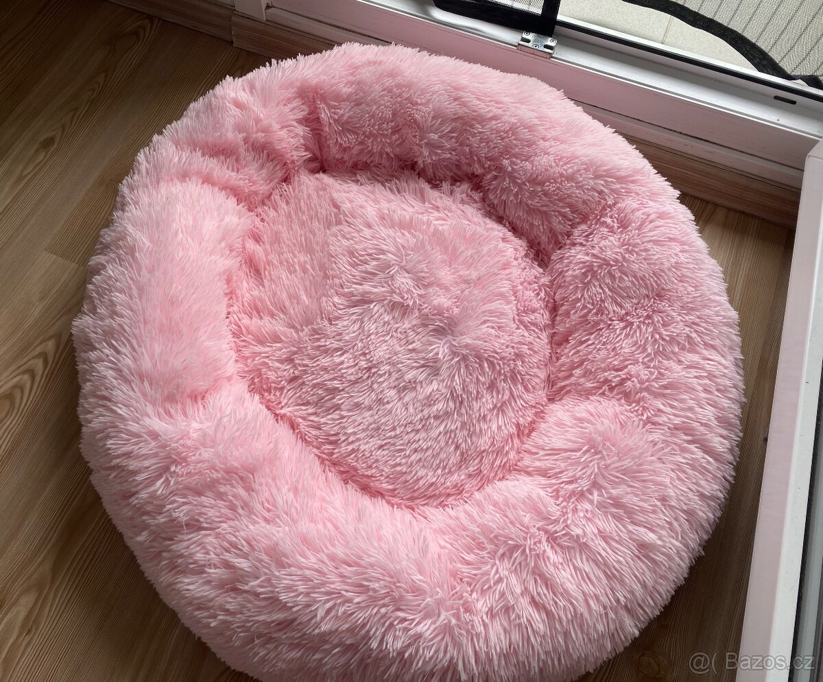 Pelíšek, růžový, průměr 80 cm