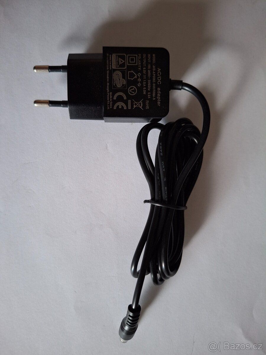 Adaptér output: 6.0 V, 1.0A, 6.0W, 5 ks